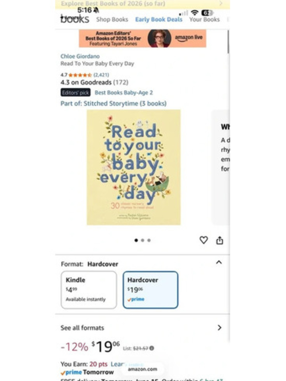 Read to Your Baby Every Day by Rachel Williams & Chloe Giordano